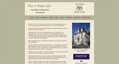 Desktop Screenshot of pier71wines.com